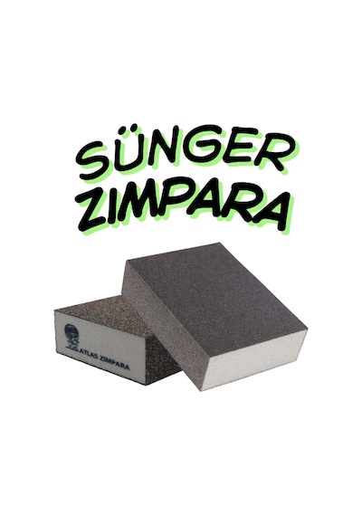 120 Kum Sünger Zımpara - Ahşap, Metal Ve Çelik Uyumlu Islak Kuru El Zımparası Takoz Sünger
