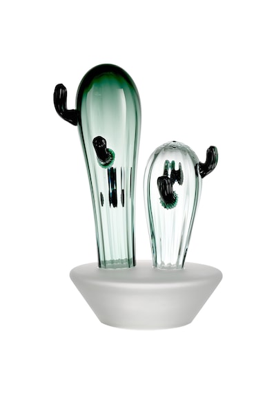 Pasabahce Füme Yeşil Kaktüs Obje 34 Cm