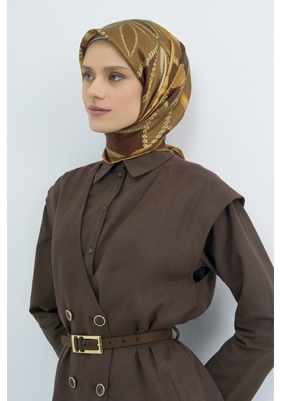 Armine Saf İpek Sura Eşarp-2026 İlkbahar-yaz- 953100d Kahve-taba