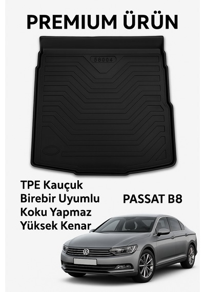 Volkswagen Passat B8 / B8.5 2015+ İle Uyumlu Bagaj Havuzu 3d Premium