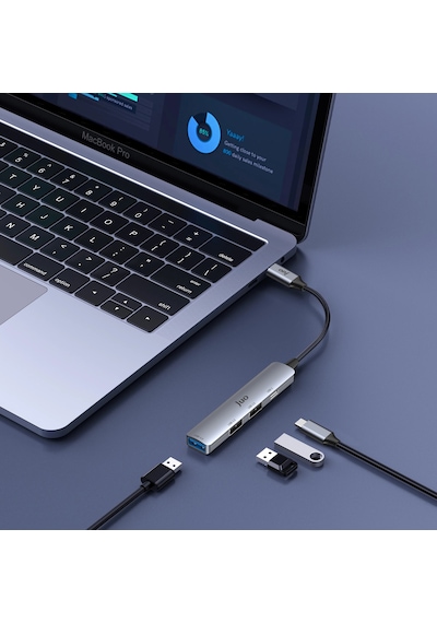 Juo MT03350 Type-c 4 Portlu Usb 3.0 / Usb 2.0 Çoklayıcı Dönüştürücü Hub