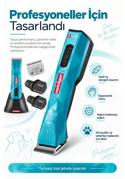 Heiniger Opal Kablosuz Kedi/köpek Tıraş Makinesi Yedek Bataryalı
