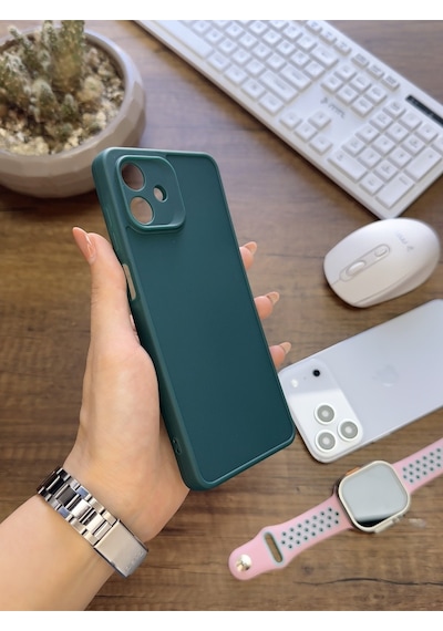 Samsung Galaxy A07 Uyumlu Kamera Korumalı Darbeye Dayanıklı Renk Atmayan Keep Silikon Kılıf Haki