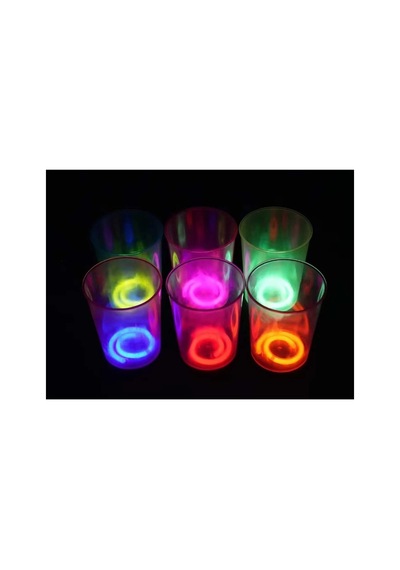 Karanlıkta Yanan Gece Işığı Mega Glow Bardaklar 8 Adet 8.5 X 10.5 Cm Bx40 Diğer