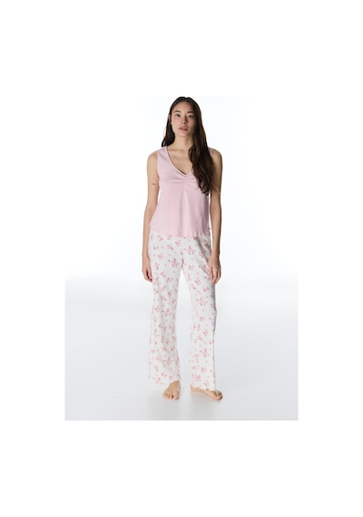 Penti Pembe Blossom Pamuklu Pointel Atlet Pijama Üstü