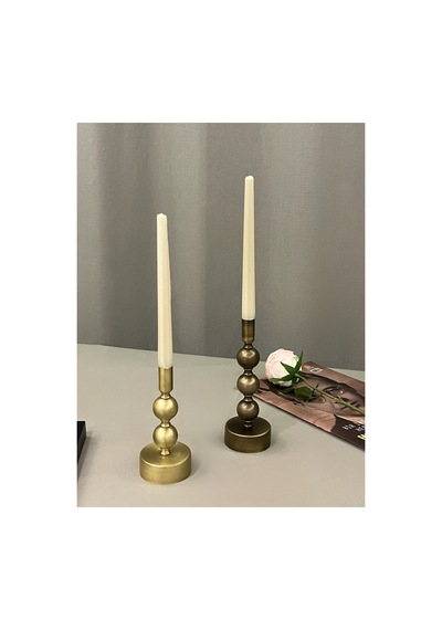 Campana Eskitme Gold 2'li Şamdan & Mumluk Dekorasyon Seti Eskitme Gold - 873873219 Eskitme Gold