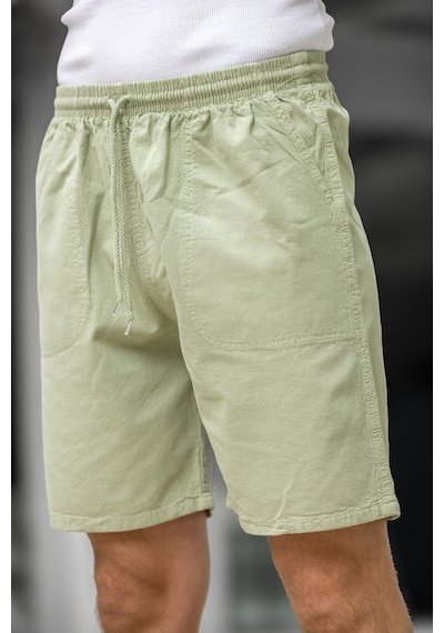 Kite Regular Fit Cepli Kapri Şort - Yeşil Yeşil