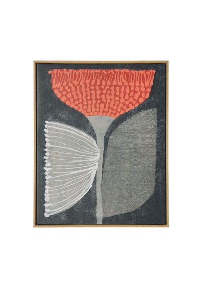 Çerçeveli Resim, Çok Renkli, 40x50 Cm, Portakal Çi Çeği , Meşe Görünüm