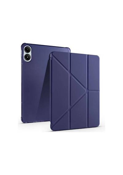 Xiaomi Redmi Pad Pro 12.1 İnç Uyumlu Kılıf 3 Farklı Stand Kalemlikli Tri Folding Tablet Kılıfı