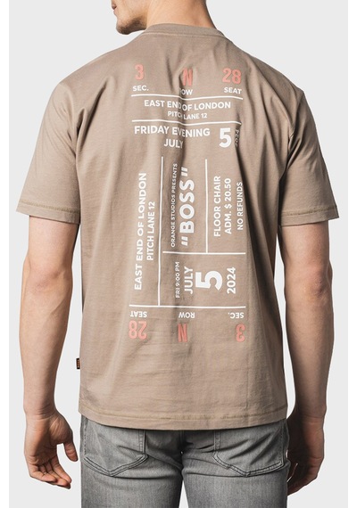 Boss Erkek T Shirt 50515553 246 Sütlü Kahve Sütlü Kahve Sütlü Kahverengi