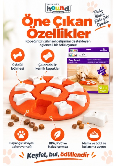 Outward Hound Nina Ottosson Dog Smart Köpek Zeka Oyuncağı Ve Yavaş Beslenme Mama Kabı Seviye 1