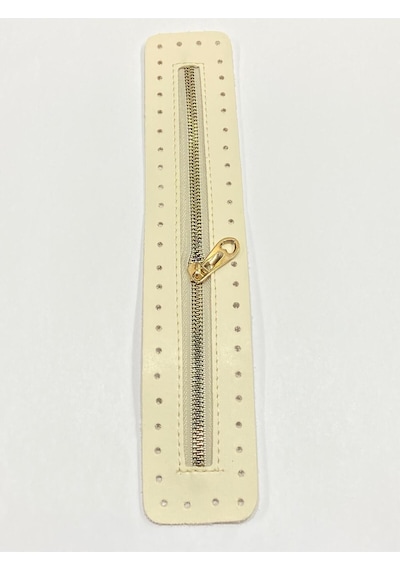 Karantuhafiye Derili Fermuar / Çanta Fermuarı / Kapak Fermuar 30 Cm Krem Krem