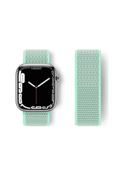 Apple Watch 42mm Uyumlu Hasırlı Cırtcırtlı Kordon - Turkuaz
