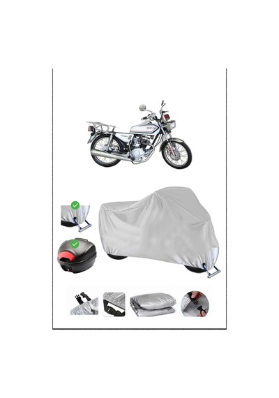 Kuba Çıta180r Arka Çanta Kilit Uyumlu Su Geçirmez Motosiklet Brandası-gri