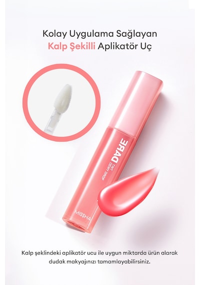 Uzun Süre Kalıcı Nemli Bitiş Sunan Parlak Tint Dare Tint Dewy Drop Rosy Drop 0