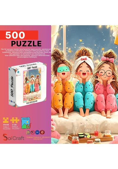 500 Parça Pijama Partisi Temalı Puzzle Standart