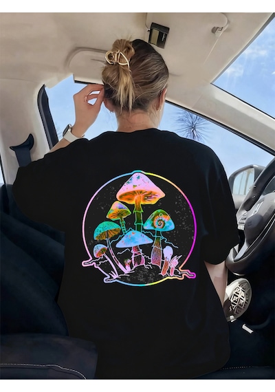 Noıssey Urban Pop Graphic Kadın Tişört Koleksiyonukod 5563 Siyah