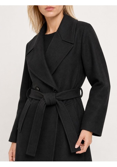 Loft Kadın Siyah Kruvaze Oversize Kaban Lf2044244 Q1.v1
