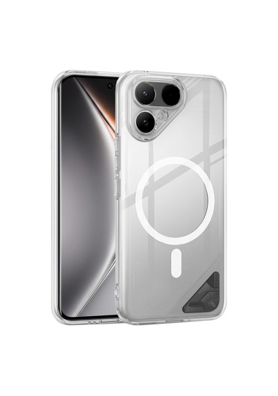 Caseonn Tecno Pova Curve 2 5g Kılıf Magsafe Özellikli Sararmaz Kristal Sert Kapak Şeffaf