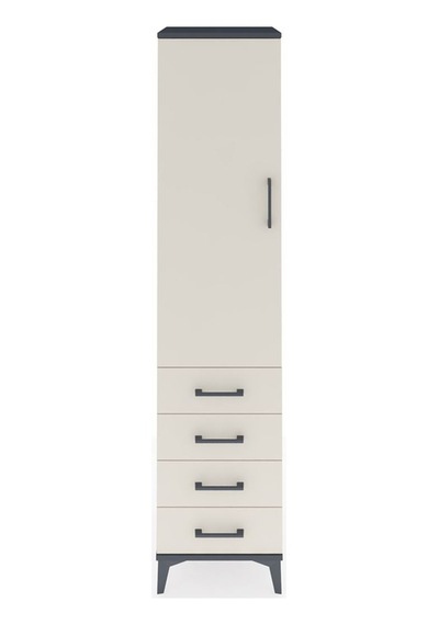 Hyperion Dolap 2 Raflı 4 Çekmeceli Tek Askılı 44x44x195 Antra... Antrasit Hyperion Dolap 2 Raflı 4 Çekmeceli Tek Askılı 44x44x195 Antra... Antrasit