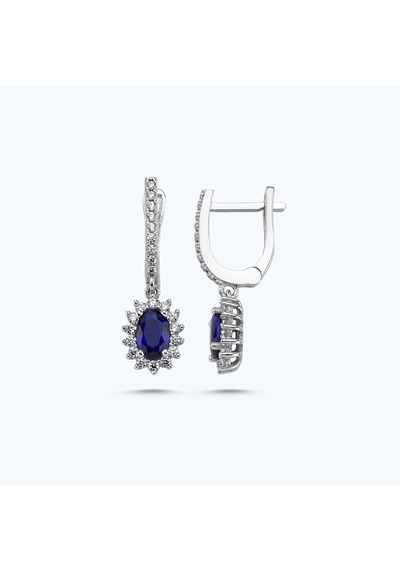 Altınbaş Altın Üçlü Mavi Taşlı Oval Set Utkvr0036-24627-set