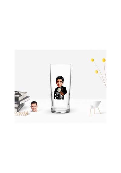 Kişiye Özel Renkli Baskılı Godfather Baba Karikatürlü Rakı Bardağı-4
