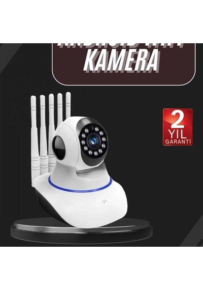 1080p Wifi Güvenlik Kamerası 5 Antenli, Motorlu, Led Aydınlatmalı Ve Sensörlü