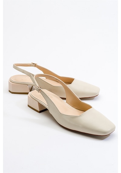 Luvishoes Luvi Shoes State Bej Cilt Kadın Topuklu Ayakkabı Bej