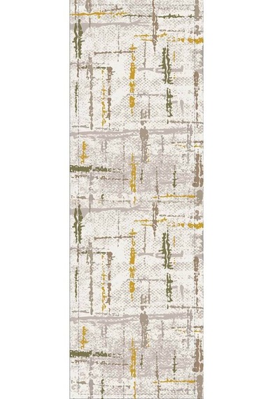 Yeşil Vintage Desenli Premium Masa Örtüsü Runner Rnr407n11