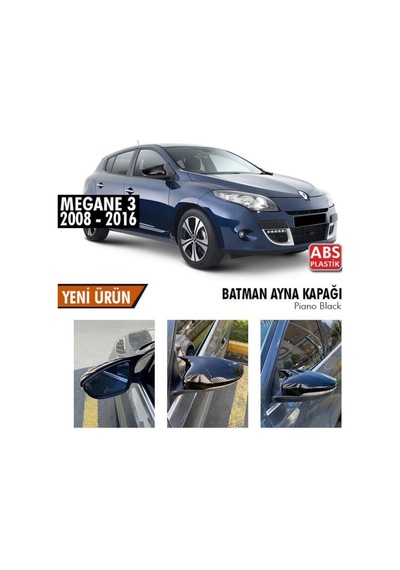 Renault Megane 3 (2008 - 2016) Batman Yarasa Ayna Kapağı (piano Bla