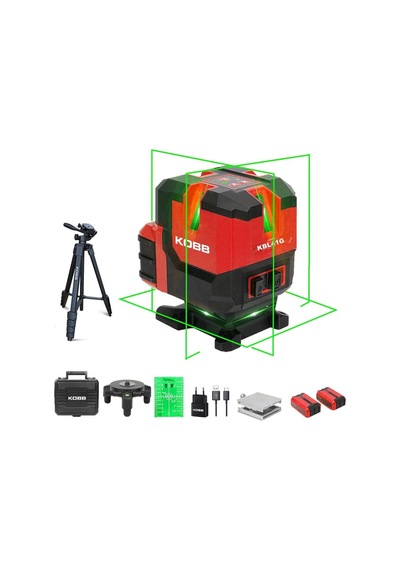 Kbl41gtp 30metre 4x90⁰/1x360⁰ Otomatik Hizalamalı Li-ion Çift Akülü Profesyonel Yeşil Çapraz Çizgi Lazer Dist