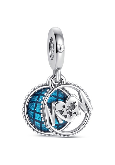 Fubena Mom Disk Sallantılı Charm Gümüş
