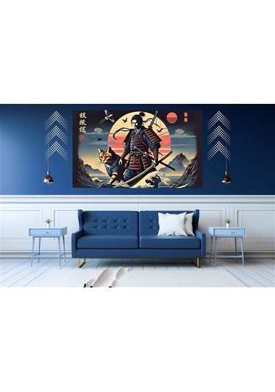 Ti-play Köprüde Muhafız 60x90cm Modern Samuray Pvc Çerçevesiz Tablo