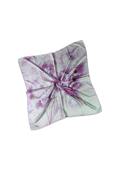 Mim Eşarp Emilya Rayon Çiçek Desenli Eşarp 90x90 Cm Fuşya