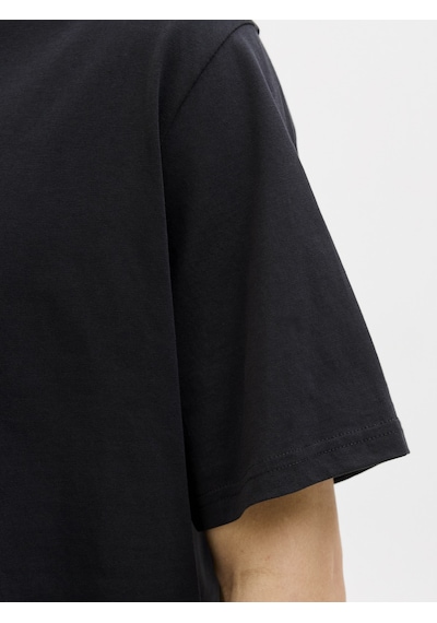 Jack & Jones Erkek Minimal Baskili Tisört - Soho - 12278787 Siyah