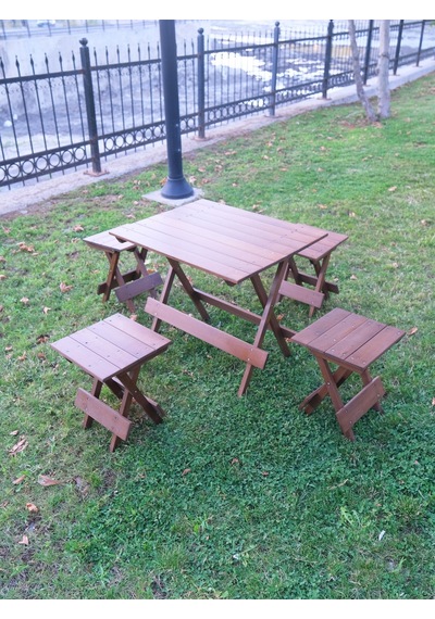 Açılır Kapanır Ahşap Tabure 35 Cm Şık Ve Dayanıklı Ceviz