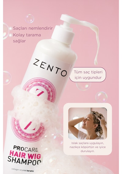 Zento Pro Care Haır Wıg Shampoo 500 Ml Tüm Saçlar