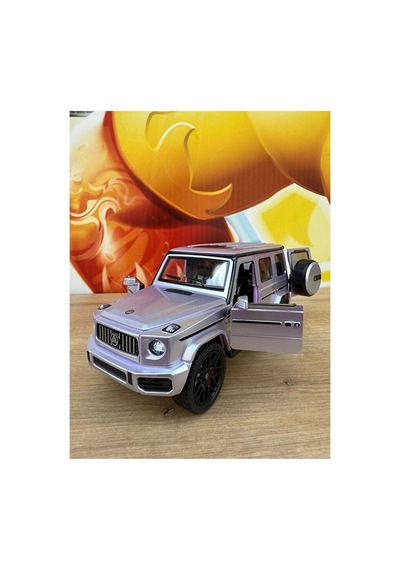 Mercedes G63 Oyuncak Araba - Işıklı Ve Sesli G Serisi Mercedes Oyuncak Füme Plastik Gümüş
