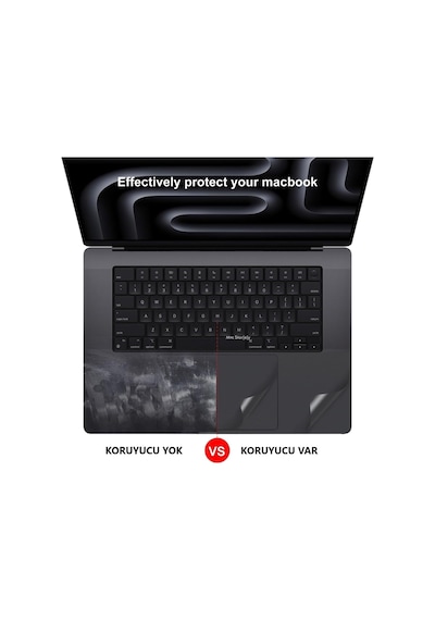 Macbook Pro 14.2 İnç Trackpad Koruyucu Ve Palm Koruyucu M1 M2 M3 M4 M5 Pro Max Uyumlu A2442 A2779 A2918 A2992 A3112 A3185 A3401 A3426 A3427 A3434 Siyah Belirtilmemiş