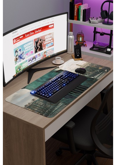 Lupin V1 90x40 Xxl Gaming Kauçuk Kaymaz Taban Mouse Pad Fare Altlığı