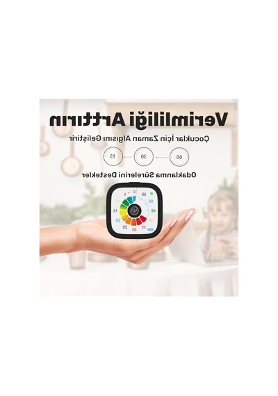 60 Dakika Analog Alarm Zamanlayıcı, Pomodoro Öğrenci Motivasyon Saati Açık Mavi