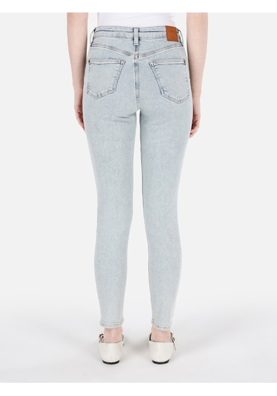 Colin's Colins 760 Diana Süper Dar Kesim Yüksek Bel Dar Paça Mavi Kadın Jean Pantolon Cl1069424 Denim