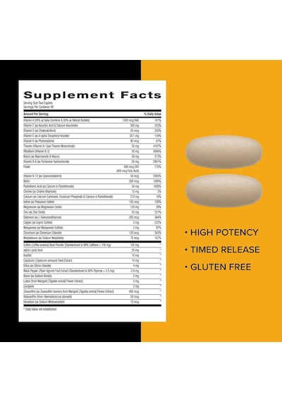 Gnc Mega Men Energy & Metabolism Multivitamin 180 Tablet