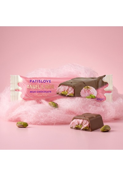 Antep Fıstıklı Krema Ve Pişmaniye Dolgulu Sütlü Çikolata, 40g