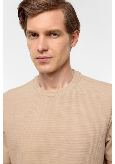 Süvari Kiremit Regular Armürlü Bisiklet Yaka Tişört