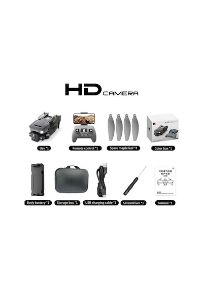 R25 Ultra Drone Hd Kameralı Katlanabilir Quadcopter Uzaktan Kumandalı App Kontrol Yedek Bataryalı