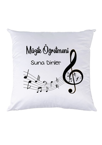 Müzik Öğretmenine Öğretmenler Günü Hediyesi Isimli Yastık