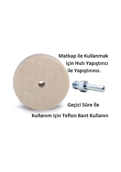 Mücevher Metal Ahşap Parlatma Polisaj Keçesi Yün Keçe Polisaj Dis