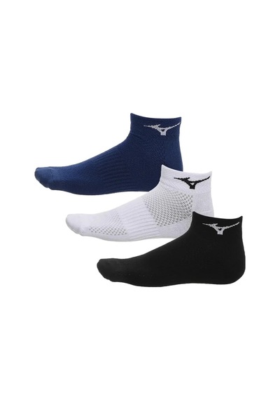 Mizuno Training Mid 3p Unisex Çorap Siyah / Beyaz / Lacivert Çok Renkli