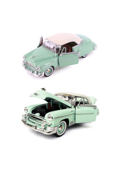 Yeşil 1:24 Ölçek Die Cast İnce Detay 1950 Chevy Bel Air Oyuncak Metal Klasik Koleksiyon Model Araba Çok Renkli